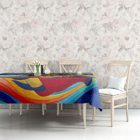 Andorra National Day Tablecloth Coat Of Arms Daffodil Flower Cultural Heritage