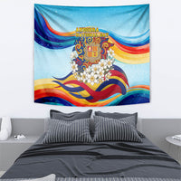 Andorra National Day Tapestry Coat Of Arms Daffodil Flower Cultural Heritage