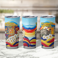 Andorra National Day Tumbler Cup Coat Of Arms Daffodil Flower Cultural Heritage
