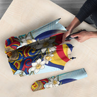 Andorra National Day Umbrella Coat Of Arms Daffodil Flower Cultural Heritage