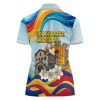 Andorra National Day Women Polo Shirt Coat Of Arms Daffodil Flower Cultural Heritage