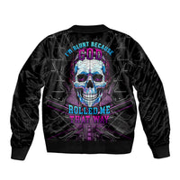 Technology Skull Bomber Jacket I'm blunt because God rolled me that way - Wonder Print Shop