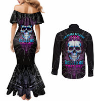 technology-skull-couples-matching-mermaid-dress-and-long-sleeve-button-shirts-im-blunt-because-god-rolled-me-that-way