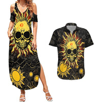 Sun Skull Couples Matching Summer Maxi Dress and Hawaiian Shirt I May Not Be Perfect But At Least I'm Not You - Wonder Print Shop