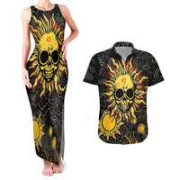 Sun Skull Couples Matching Tank Maxi Dress and Hawaiian Shirt I May Not Be Perfect But At Least I'm Not You - Wonder Print Shop