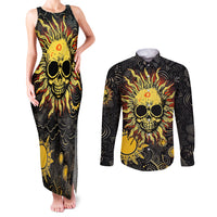 Sun Skull Couples Matching Tank Maxi Dress and Long Sleeve Button Shirts I May Not Be Perfect But At Least I'm Not You - Wonder Print Shop