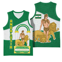 Andalusia Flag Basketball Jersey Autonomous Community of Spain - Wonder Print Shop