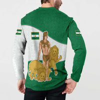Andalusia Flag Button Sweatshirt Autonomous Community of Spain - Wonder Print Shop