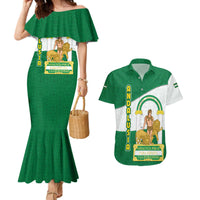 Andalusia Flag Couples Matching Mermaid Dress and Hawaiian Shirt Autonomous Community of Spain - Wonder Print Shop