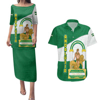 Andalusia Flag Couples Matching Puletasi and Hawaiian Shirt Autonomous Community of Spain - Wonder Print Shop