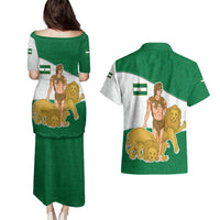 Andalusia Flag Couples Matching Puletasi and Hawaiian Shirt Autonomous Community of Spain - Wonder Print Shop