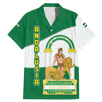 Andalusia Flag Family Matching Mermaid Dress and Hawaiian Shirt Autonomous Community of Spain - Wonder Print Shop