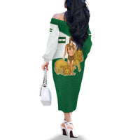 Andalusia Flag Family Matching Off The Shoulder Long Sleeve Dress and Hawaiian Shirt Autonomous Community of Spain - Wonder Print Shop