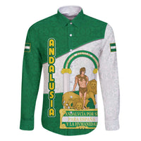 Andalusia Flag Family Matching Off Shoulder Short Dress and Hawaiian Shirt Autonomous Community of Spain - Wonder Print Shop