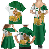 Andalusia Flag Family Matching Summer Maxi Dress and Hawaiian Shirt Autonomous Community of Spain - Wonder Print Shop