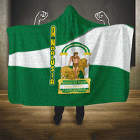 Andalusia Flag Hooded Blanket Autonomous Community of Spain - Wonder Print Shop