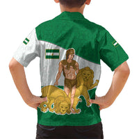 Andalusia Flag Kid Hawaiian Shirt Autonomous Community of Spain - Wonder Print Shop