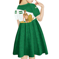 Andalusia Flag Kid Short Sleeve Dress Autonomous Community of Spain - Wonder Print Shop