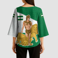 Andalusia Flag Kimono Sleeve Blouse Autonomous Community of Spain - Wonder Print Shop