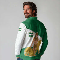 Andalusia Flag Long Sleeve Polo Shirt Autonomous Community of Spain - Wonder Print Shop