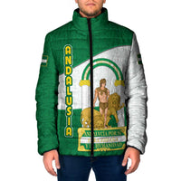 Andalusia Flag Padded Jacket Autonomous Community of Spain - Wonder Print Shop