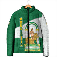 Andalusia Flag Padded Jacket Autonomous Community of Spain - Wonder Print Shop