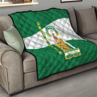 Andalusia Flag Quilt Autonomous Community of Spain - Wonder Print Shop