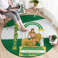 Andalusia Flag Round Carpet Autonomous Community of Spain - Wonder Print Shop