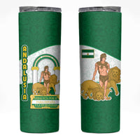 Andalusia Flag Skinny Tumbler Autonomous Community of Spain - Wonder Print Shop