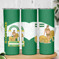 Andalusia Flag Skinny Tumbler Autonomous Community of Spain - Wonder Print Shop
