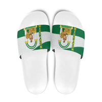 Andalusia Flag Slide Sandals Autonomous Community of Spain - Wonder Print Shop