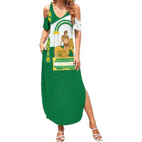 Andalusia Flag Summer Maxi Dress Autonomous Community of Spain - Wonder Print Shop