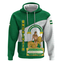 Andalusia Flag Zip Hoodie Autonomous Community of Spain - Wonder Print Shop