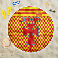 Aragon Flag Beach Blanket Autonomous Community of Spain - Wonder Print Shop