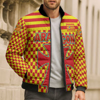 Aragon Flag Bomber Puffer Jacket Autonomous Community of Spain - Wonder Print Shop