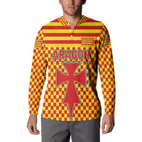 Aragon Flag Button Sweatshirt Autonomous Community of Spain - Wonder Print Shop
