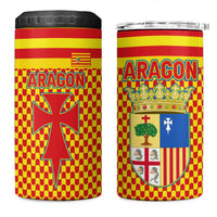 Aragon Flag 4 in 1 Can Cooler Tumbler Autonomous Community of Spain - Wonder Print Shop