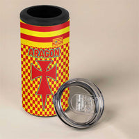 Aragon Flag 4 in 1 Can Cooler Tumbler Autonomous Community of Spain - Wonder Print Shop