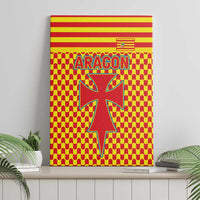 Aragon Flag Canvas Wall Art Autonomous Community of Spain - Wonder Print Shop