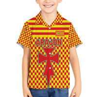 Aragon Flag Family Matching Puletasi and Hawaiian Shirt Autonomous Community of Spain - Wonder Print Shop