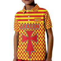 Aragon Flag Kid Polo Shirt Autonomous Community of Spain - Wonder Print Shop