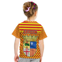 Aragon Flag Kid T Shirt Autonomous Community of Spain - Wonder Print Shop