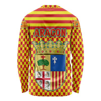 Aragon Flag Long Sleeve Shirt Autonomous Community of Spain - Wonder Print Shop