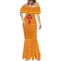 Aragon Flag Mermaid Dress Autonomous Community of Spain - Wonder Print Shop