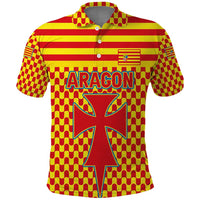Aragon Flag Polo Shirt Autonomous Community of Spain - Wonder Print Shop