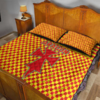 Aragon Flag Quilt Bed Set Autonomous Community of Spain - Wonder Print Shop