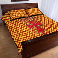 Aragon Flag Quilt Bed Set Autonomous Community of Spain - Wonder Print Shop
