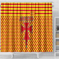 Aragon Flag Shower Curtain Autonomous Community of Spain - Wonder Print Shop