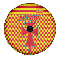 Aragon Flag Spare Tire Cover Autonomous Community of Spain - Wonder Print Shop