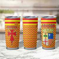 Aragon Flag Tumbler Cup Autonomous Community of Spain - Wonder Print Shop